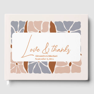 Livre D'or Boho Chic Retro Floral Mariage