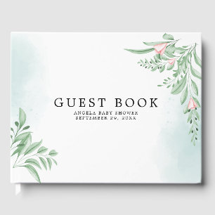 Livre D'or Boho Dusty Blue Eucalyptus ​ baby shower
