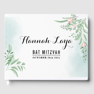 Livre D'or Boho Dusty Blue Eucalyptus Bat mitzvah