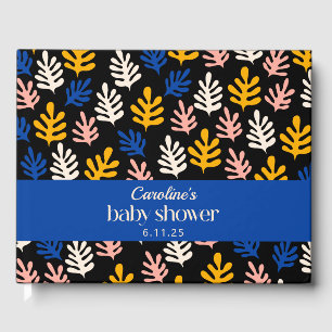 Livre D'or Boho Matisse Baby shower Botanique Bleu Personnali