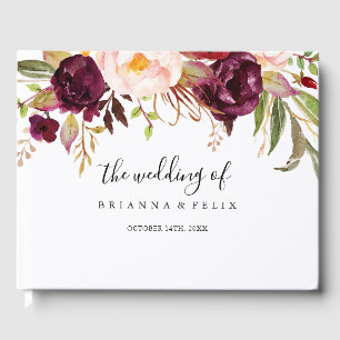 Livre D'or Boho rustique coloré Mariage floral