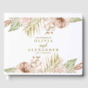 Livre D'or Boho Tropical séché Floral Palm feuille mariage