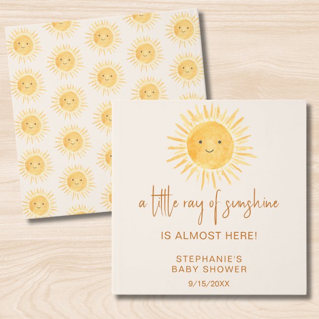 Livre D'or Boho Un petit rayon de soleil Baby shower (Créateur téléchargé)