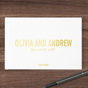 Livre D'or Bold Noms Mariage moderne