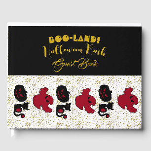 Livre D'or BOO Land Halloween Bash Black Cat Gold Parties sci