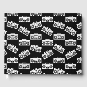 Livre D'or Boombox de musique Imprimer Boombox Motif d'art No