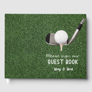 Livre D'or Boule de golf sur l'herbe verte s'il vous plaît si