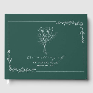 Livre D'or Bouquet Emerald Rustic Mariage
