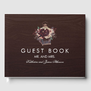 Livre D'or Bourgogne Floral Lanterne Russe Mariage de automne