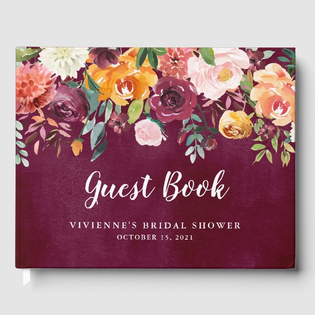 Livre D'or Bourgogne | Floral Party (Recto)