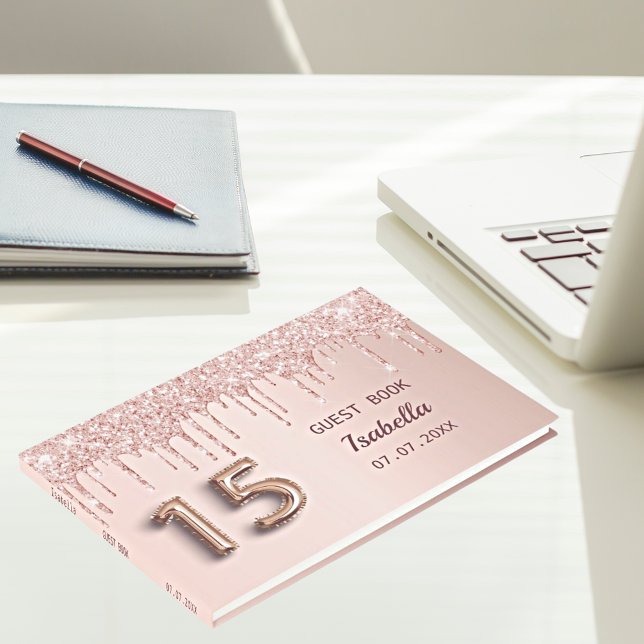 Livre D'or Boutons roses en or rose Quinceanera (Créateur téléchargé)