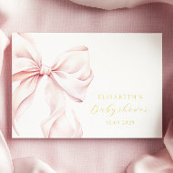 Livre D'or Bow rose Elegant Baby shower Or