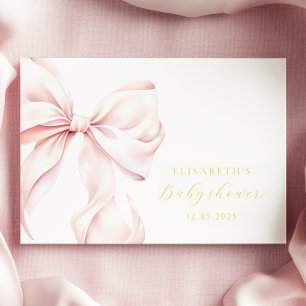 Livre D'or Bow rose Elegant Baby shower Or