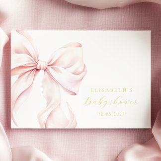 Livre D'or Bow rose Elegant Baby shower Or