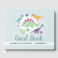 Boys Cute Blue T-Rex Dinosaur Baby shower