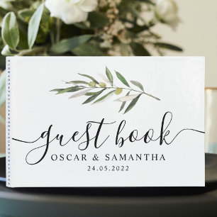 Livre D'or Branche verte d'olive simple