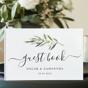 Livre D'or Branche verte d'olive simple