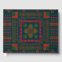 Broderie palestinienne Tatreez rouge vert 5 Motif