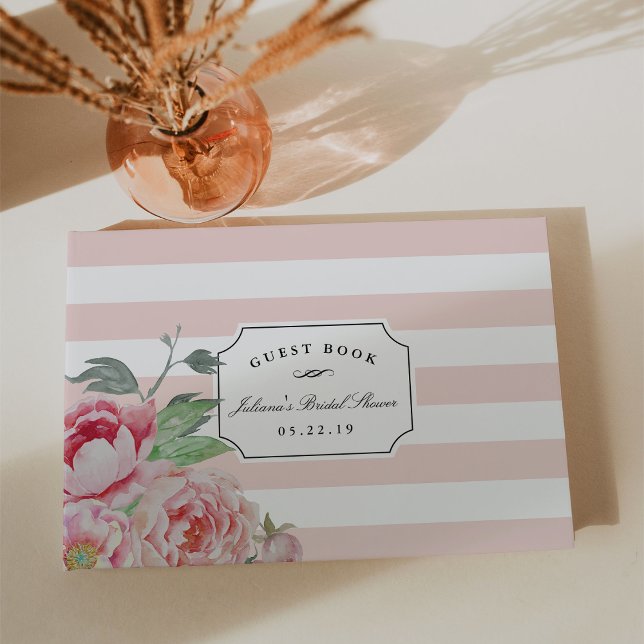 Livre D'or Broussette et Fête des mariées de pivoine antique (Créateur téléchargé)