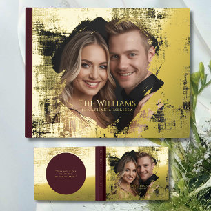 Livre D'or Burgandy Gold Foil Guestbook Elegant Guest Books