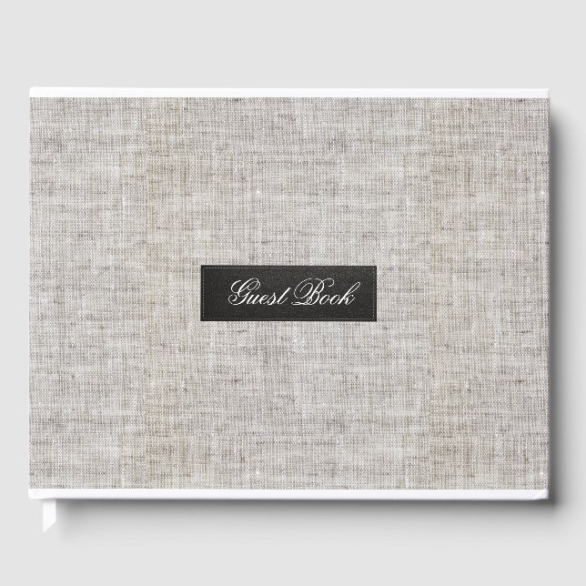 Livre D'or Burlap Moderne (Recto)