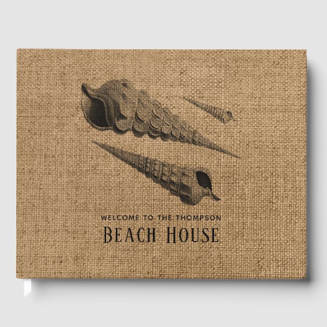 Livre D'or Burlap Shells Family Beach House (Recto)