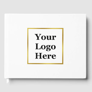 Livre D'or Business White and Gold Elegant Votre logo ici
