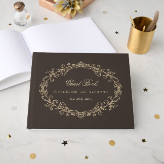Livre D'or Cadre de mariage baroque orné romantique