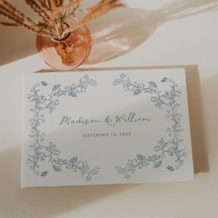 Livre D'or Cadre de mariage floral vintage rustique