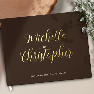 Livre D'or Calligraphie moderne pour la mariée et le Mariage 