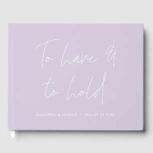 Livre D'or Calligraphie moderne Vows Light Purple Mariage