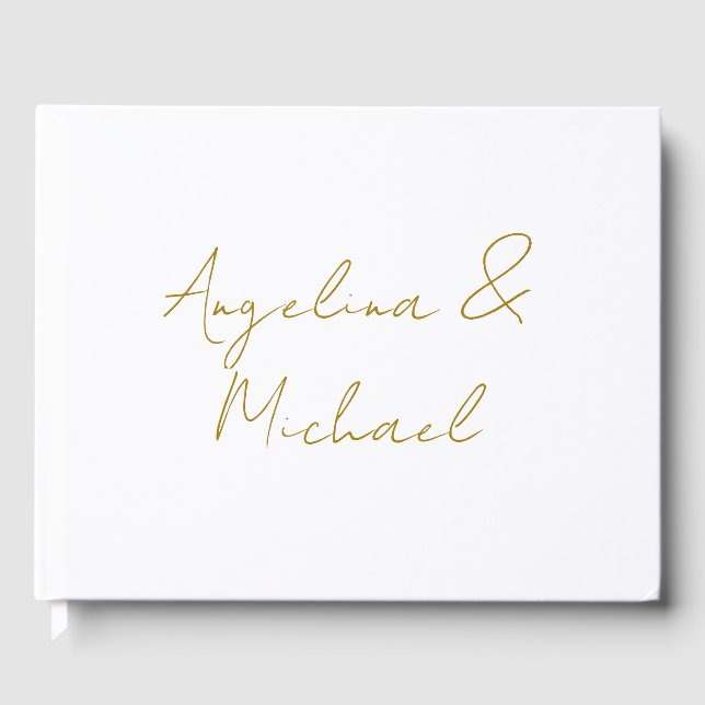 Livre D'or Calligraphie Professionnel Élégant Couleur Or (Recto)