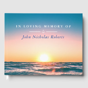 Livre D'or Calme Sunset Ancre Nautical Memorial Service
