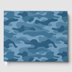 Livre D'or Camo Monocolore Bleu Acier