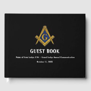 Livre D'or Carré de maçonnerie et boussole Black Freemasons