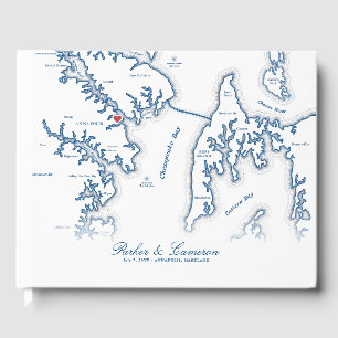 Livre D'or Carte du Maryland d'Annapolis Mariage de destinati