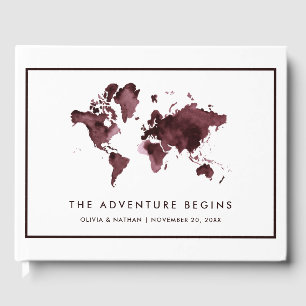 Livre D'or Carte du monde de Bourgogne Elégant thème de voy