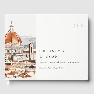 Livre D'or Cathédrale de Florence Italie Mariage aquarelle