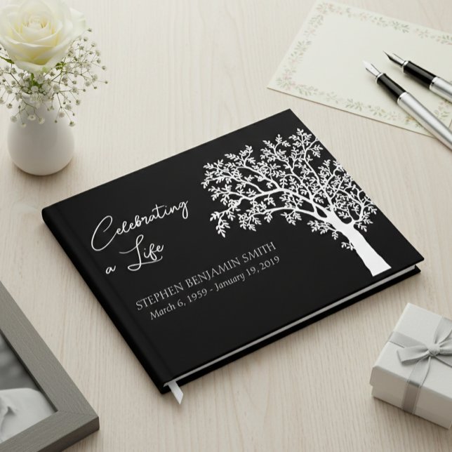Livre D'or Célébration de la vie Arbre blanc (Créateur téléchargé)