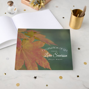 Livre D'or Célébration de la vie en Feuille