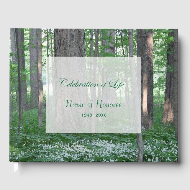 Livre D'or Célébration de la vie en vert des forêts (Recto)