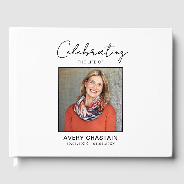 Livre D'or Celebration Of Life Photo Funeral Memorial   (Recto)