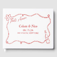 C'est Amore Mariage rouge personnalisé Italie tiré