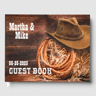 Livre D'or Chapeau de Cowboy Country Western Lariat Mariage R
