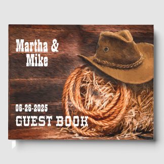 Livre D'or Chapeau de Cowboy Country Western Lariat Mariage R