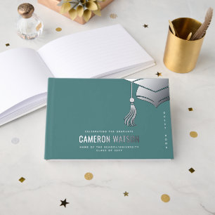 Livre D'or Chapeau et pompon de graduation minimaliste modern