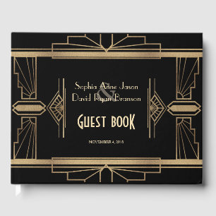 Livre D'or Charm Gold Roaring 20's Great Gatsby 1920 Mariage