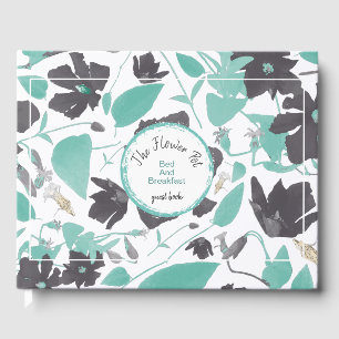 Livre D'or Charmante Monnaie Grise Motif Floral Location