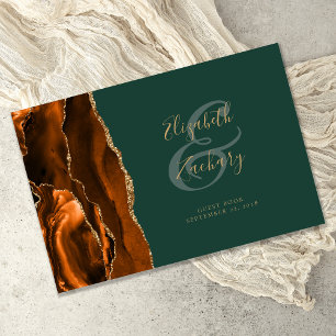 Livre D'or Chasseur d'agate d'or rouille moderne vert