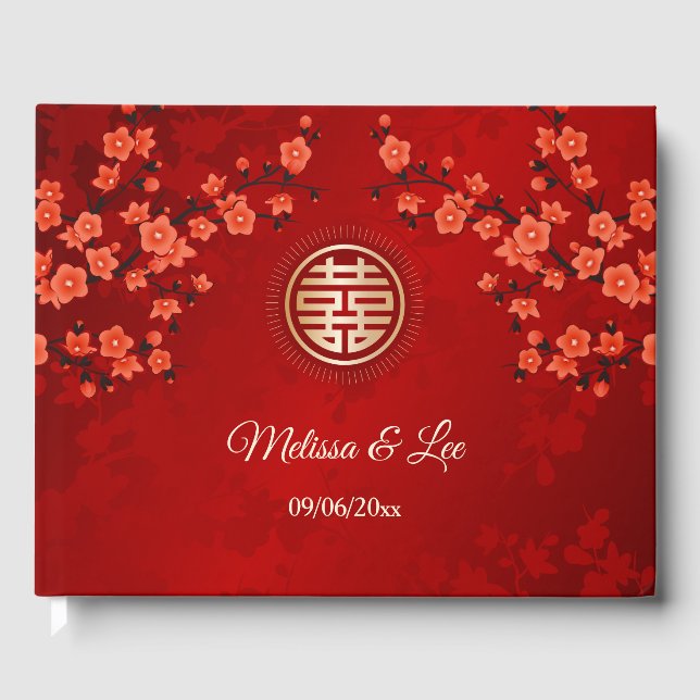 Livre D'or Cherry Blossom Mariage chinois (Recto)